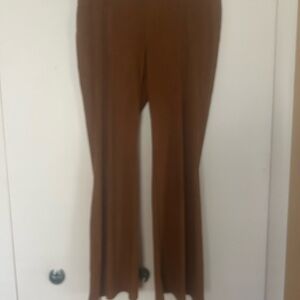 Elegant Brown Ultra Suede Women's Bootcut Pants